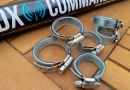Stainless hose-clamps with 8mm ID tubing